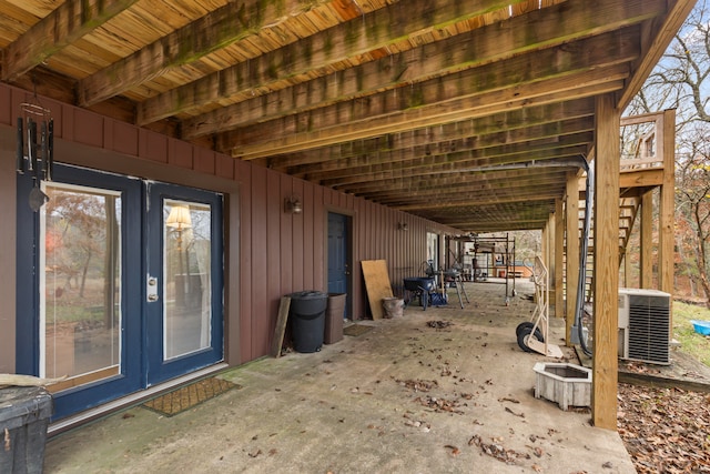 view of patio / terrace featuring french doors