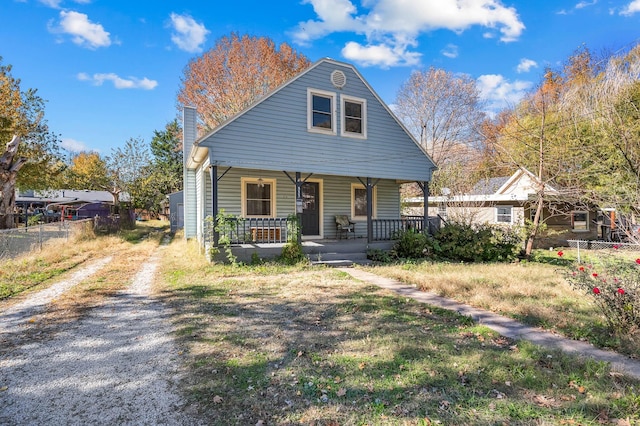 bungalow-style house featuring covered porch