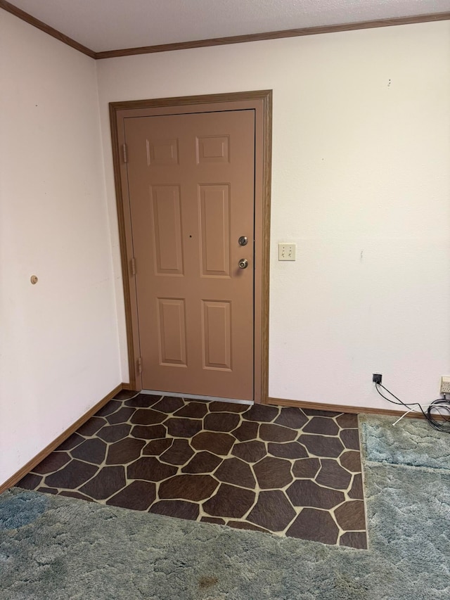 interior space with ornamental molding