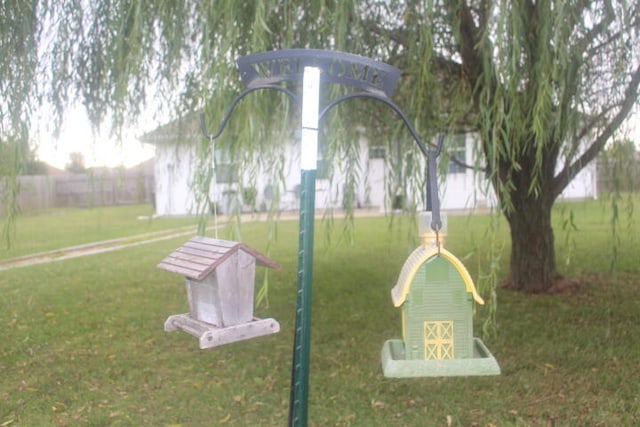 view of home's community with a yard