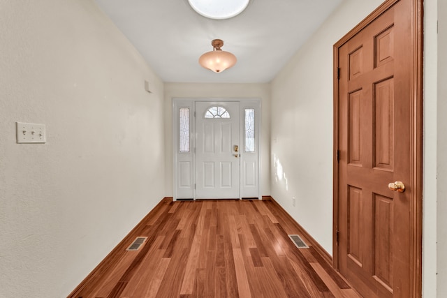 foyer featuring light hardwood / wood-style floors