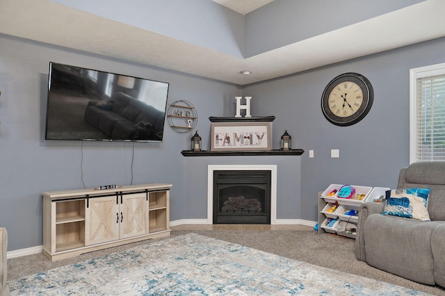 view of carpeted living room