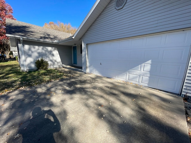 view of home's exterior featuring a garage