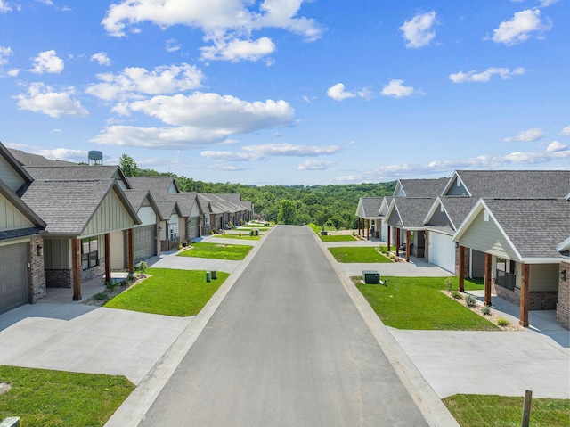 view of street with a residential view