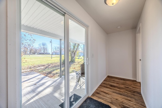 538 W Mack Rd, Seymour, MO 65746 - entryway featuring wood finished floors and baseboards