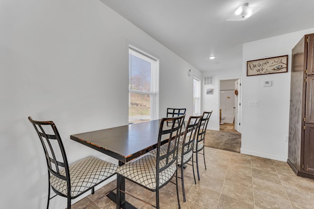 view of dining room