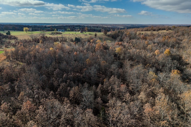 aerial view with a rural view