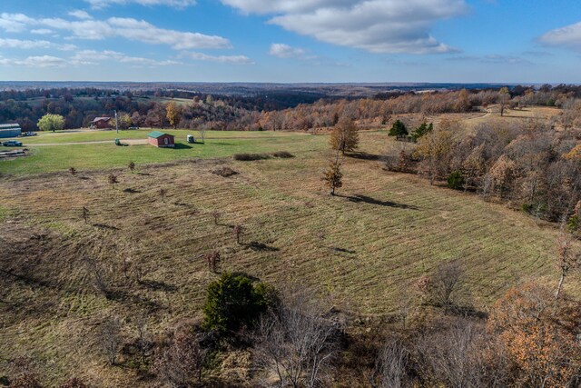 bird's eye view featuring a rural view