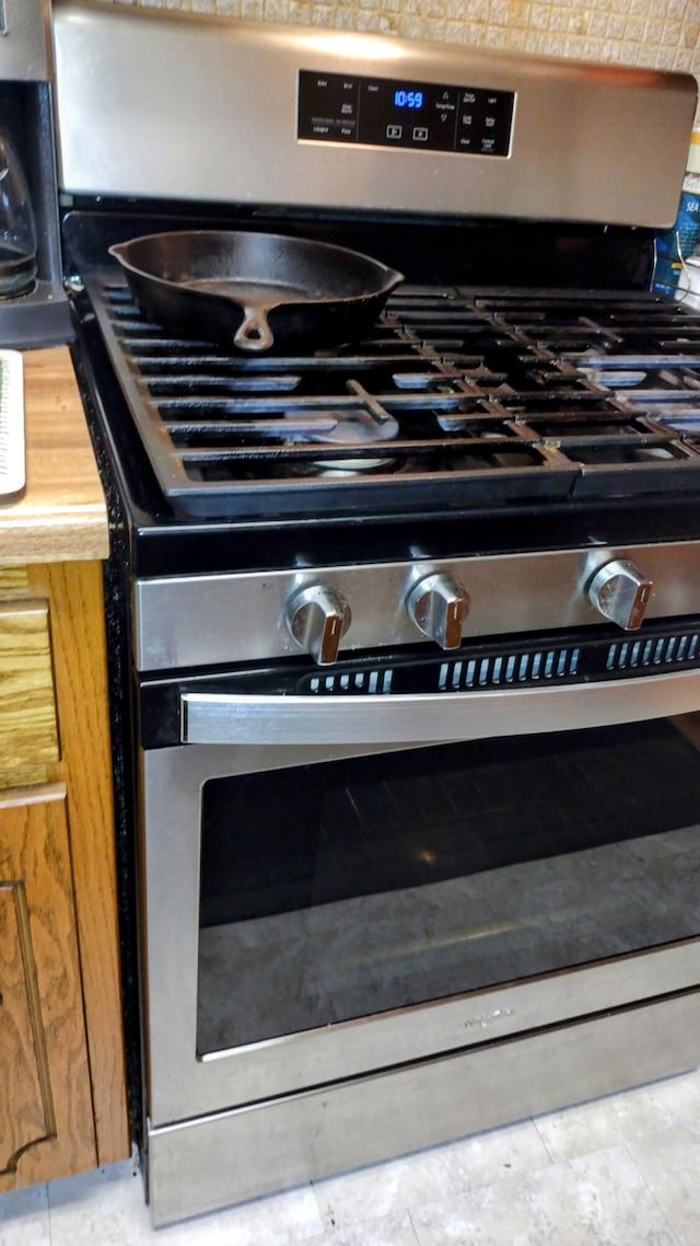 interior details featuring gas stove