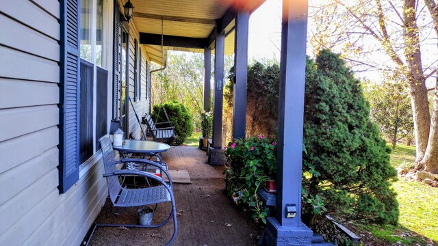 view of patio / terrace with a porch