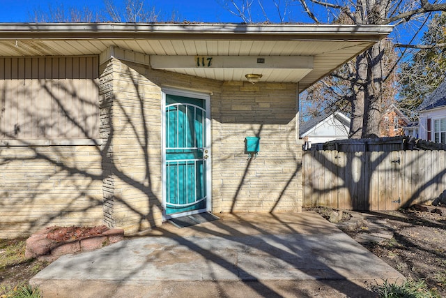 view of doorway to property