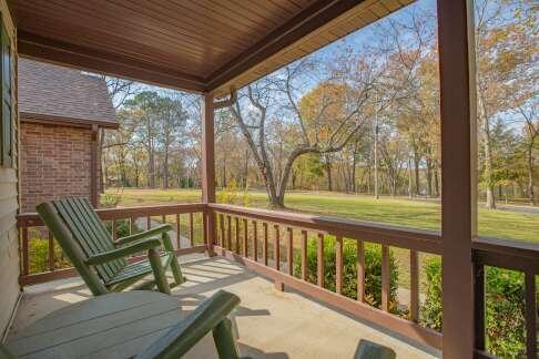 wooden deck with covered porch