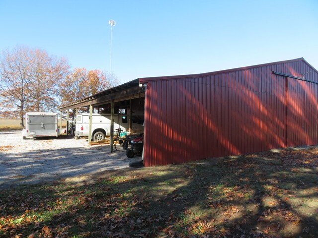 exterior space featuring a carport