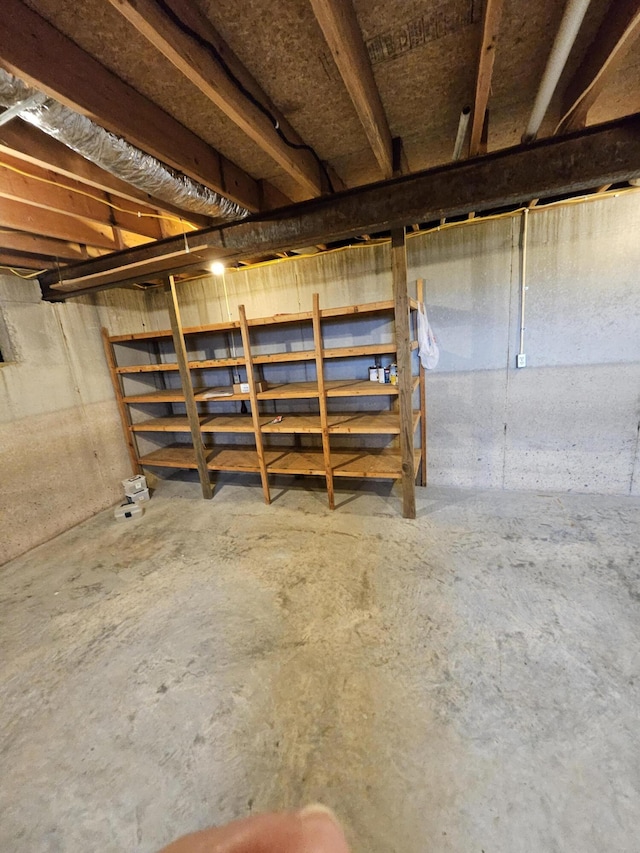 view of basement