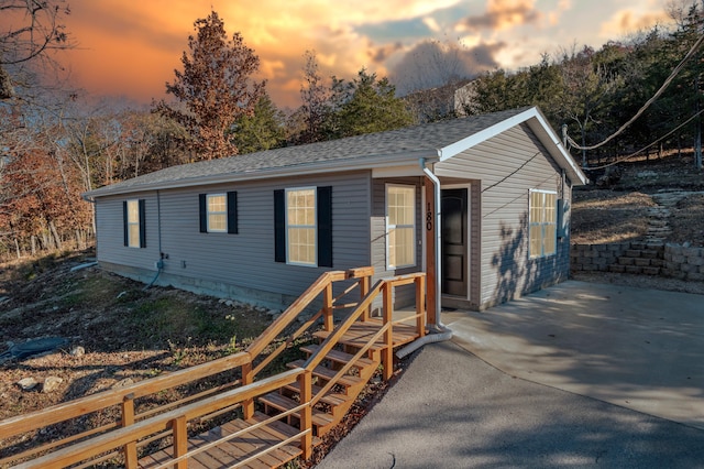 view of front of property with a patio