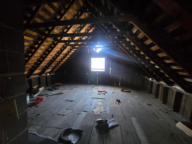 view of attic