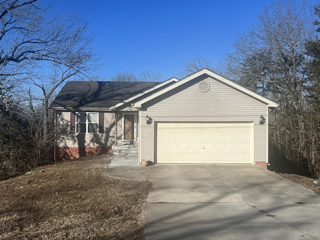 5058 Greenwood Dr, Merriam Woods, MO 65740 - ranch-style house with concrete driveway and a garage