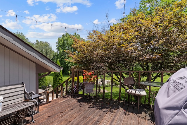 view of wooden deck