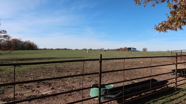 view of yard featuring a rural view