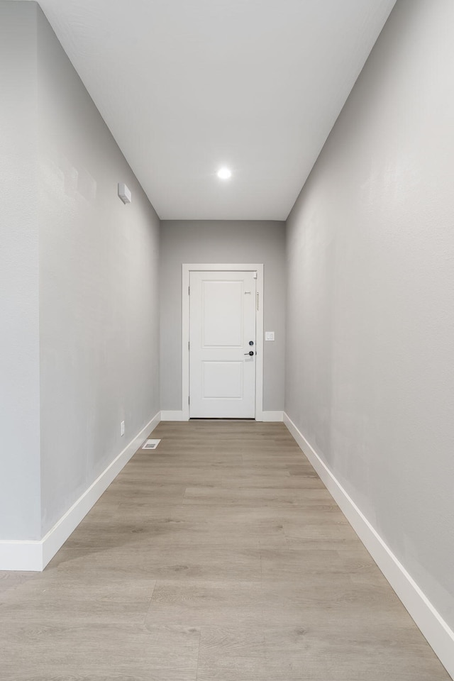 interior space featuring light wood-type flooring