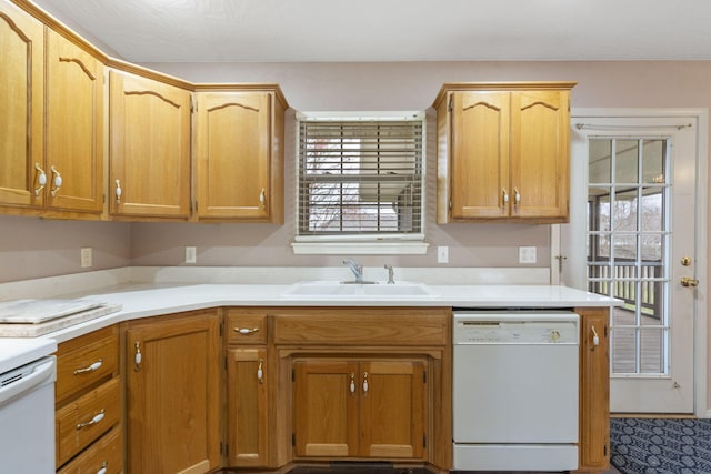 kitchen with dishwasher, plenty of natural light, and sink