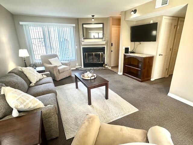 view of carpeted living room