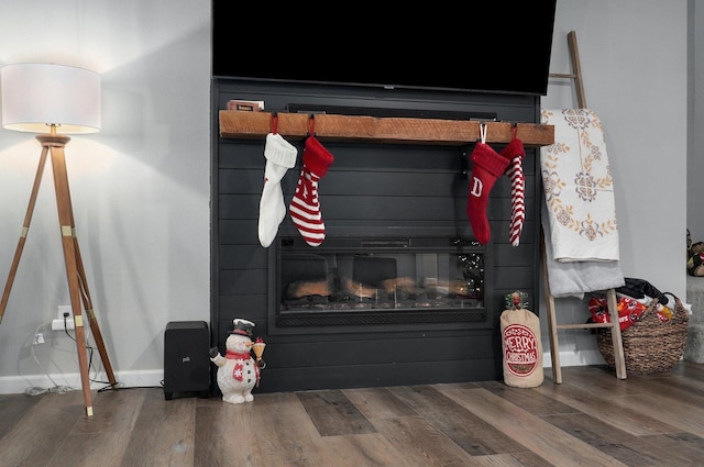 interior space with hardwood / wood-style flooring