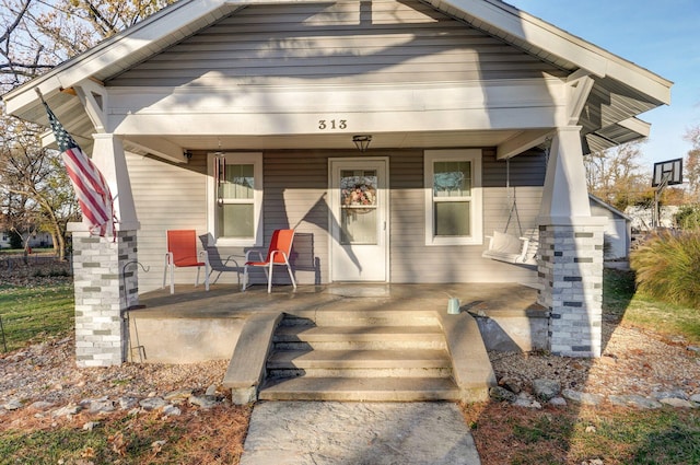 view of front of property with covered porch