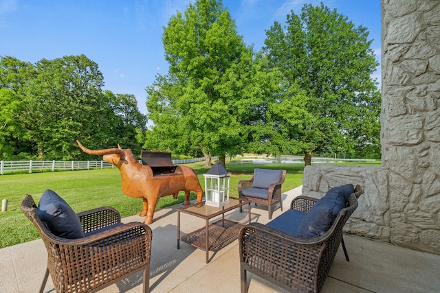 view of patio / terrace featuring outdoor lounge area