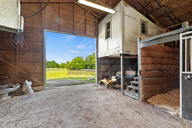 view of horse barn