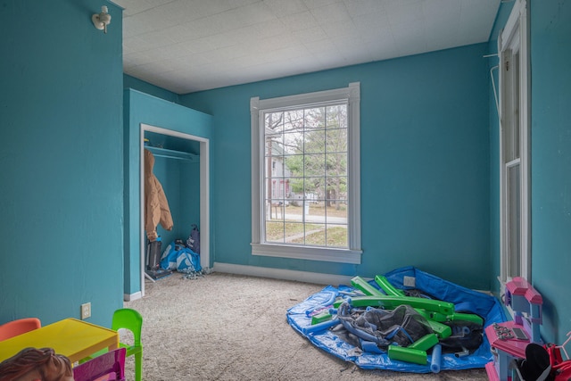 playroom featuring carpet