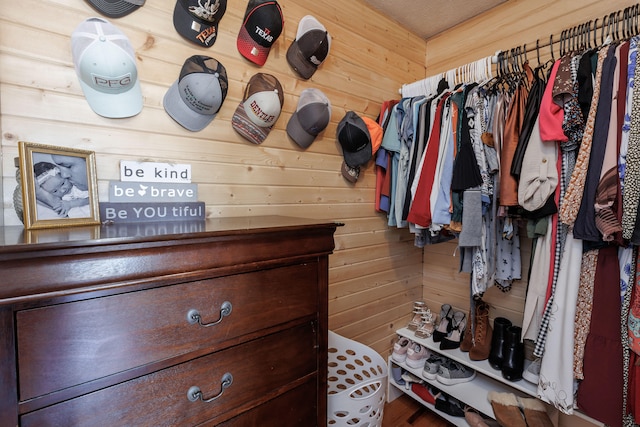 view of walk in closet