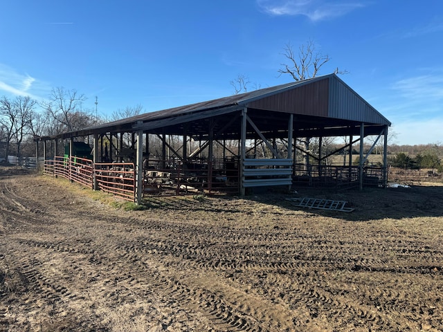 exterior space with a rural view