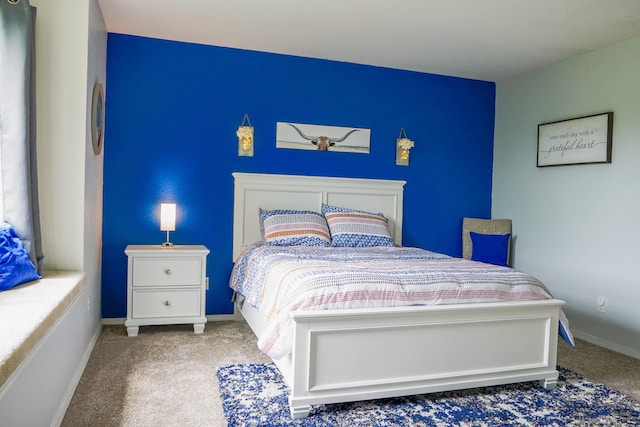 view of carpeted bedroom