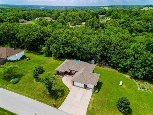 birds eye view of property