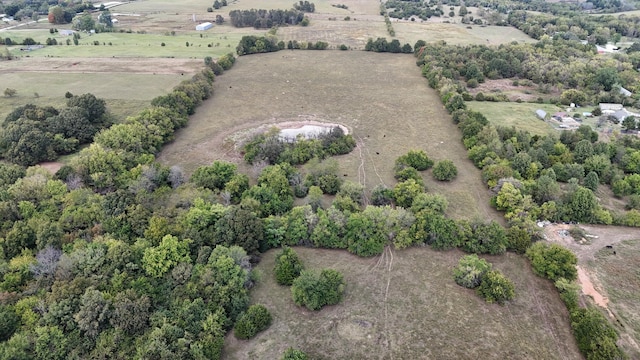 bird's eye view with a rural view