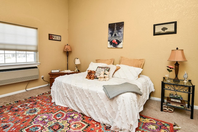 bedroom featuring carpet