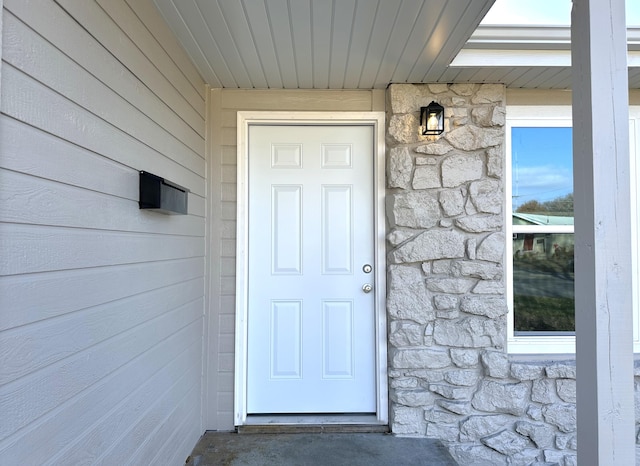 view of doorway to property