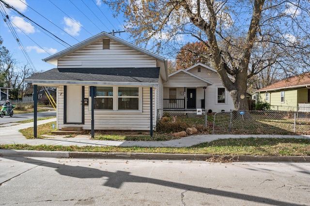 bungalow-style house with covered porch