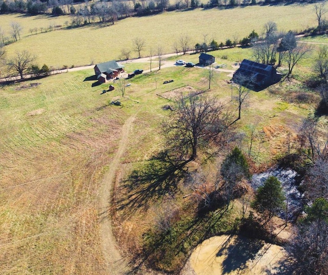 bird's eye view featuring a rural view