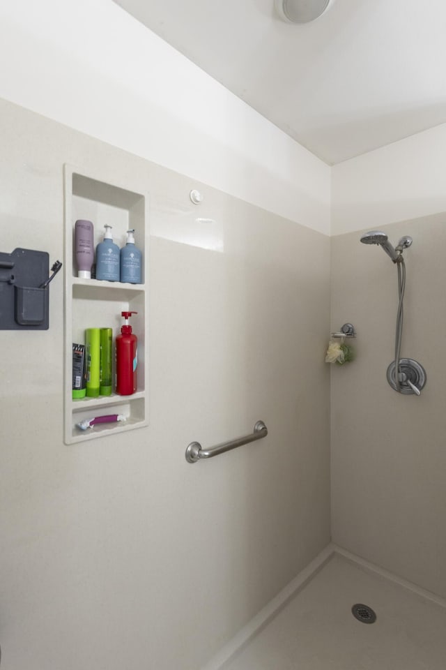 bathroom featuring walk in shower