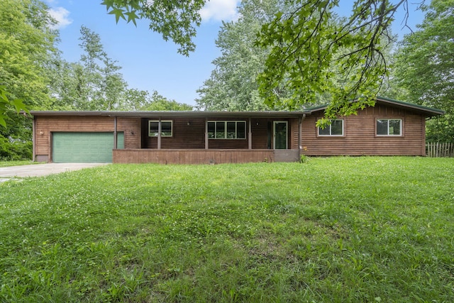 1350 S 20th St, Ozark, MO 65721 - view of front of property featuring a front lawn, an attached garage, and concrete driveway