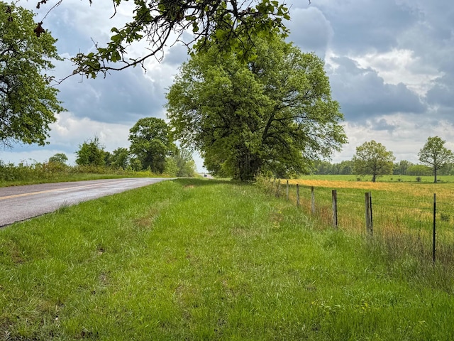 view of road featuring a rural view