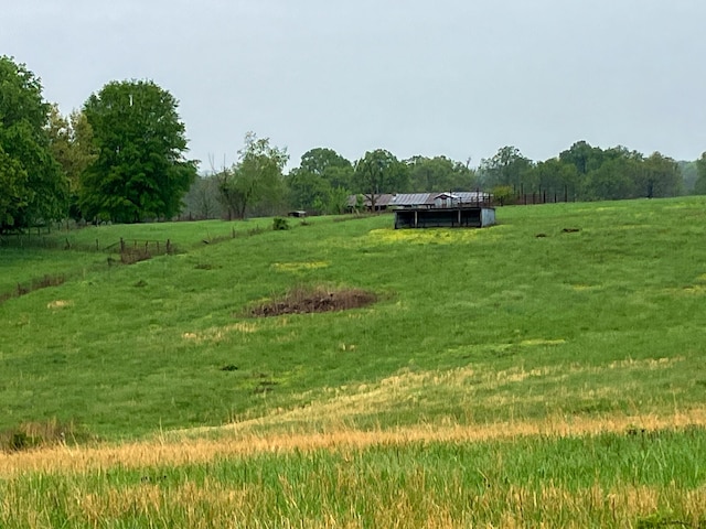 view of yard with a rural view