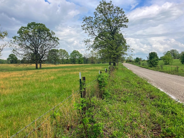 view of street featuring a rural view