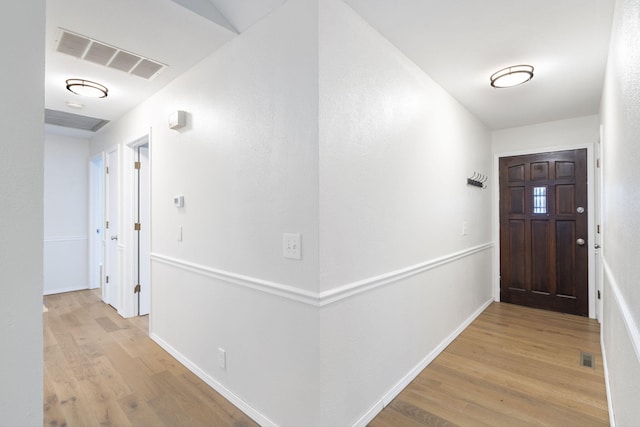 foyer featuring light hardwood / wood-style flooring