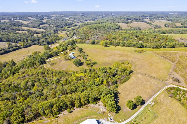 aerial view featuring a rural view