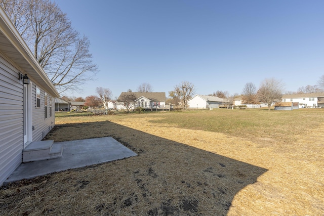 view of yard with a patio area