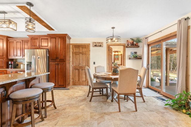 view of dining area