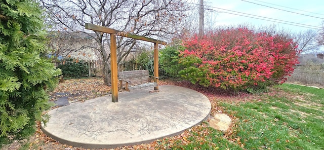 view of yard with a patio area